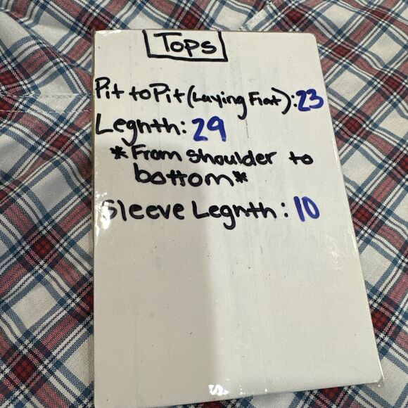 LL Bean Shirt Mens Large Plaid Button Up Traditional Fit Red White Blue - Picture 3 of 3